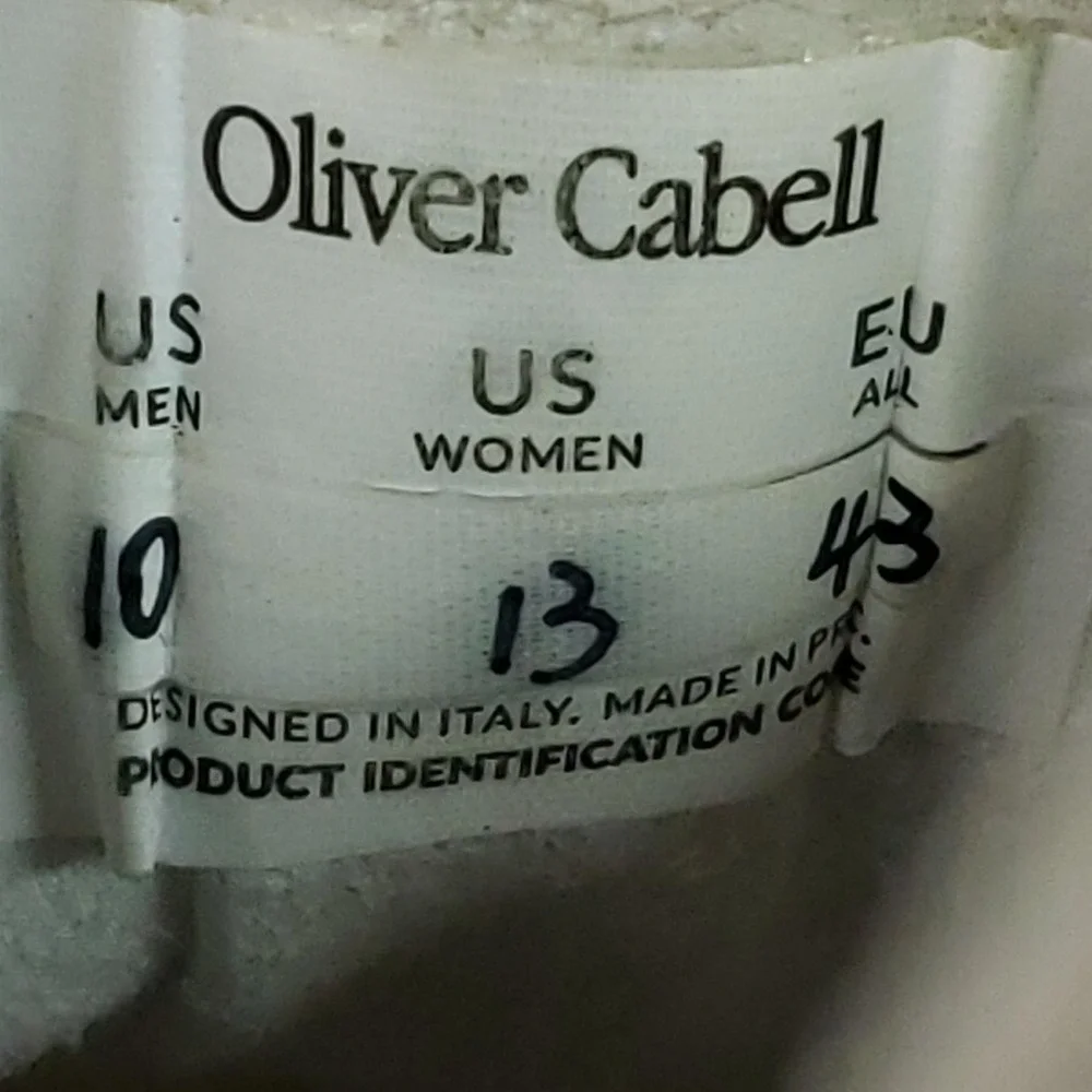 Oliver Cabell Shoes Mens Size 10‎ White Leather Low Top Casual Comfort Sneakers